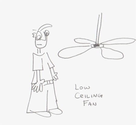 A Ceiling Fan never hits you just once