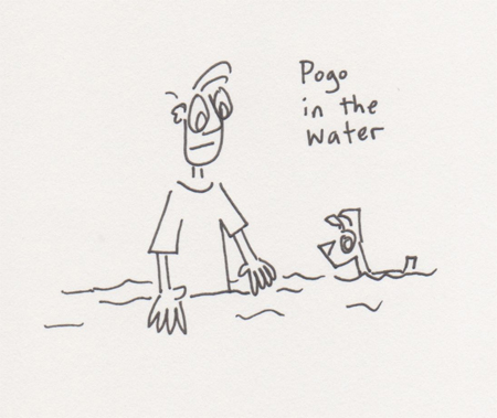 Pogo in the water